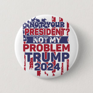 Chapa Redonda De 5 Cm Trump 2024