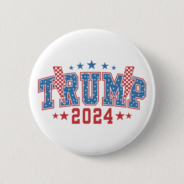 Chapa Redonda De 5 Cm Trump 2024 (Anverso)