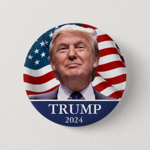 Chapa Redonda De 5 Cm Trump 2024