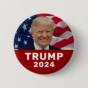 Chapa Redonda De 5 Cm Trump 2024