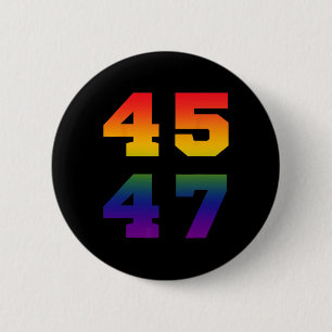 Chapa Redonda De 5 Cm Trump 2024 45 47 Bandera del Orgullo Lgbt Arcoiris