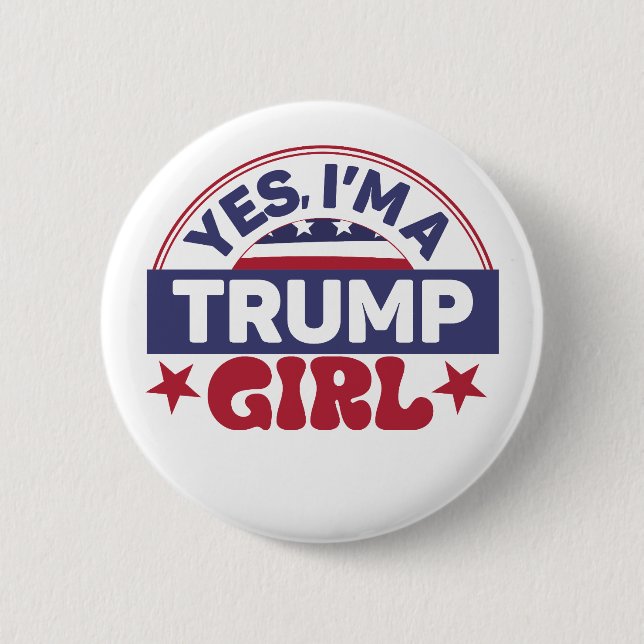 Chapa Redonda De 5 Cm Trump 2024 Chica de Trump (Anverso)