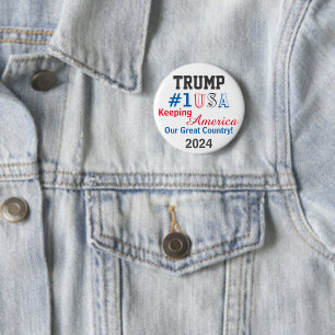 Chapa Redonda De 5 Cm Trump 2024 EDITAR Nombre Cualquier Partido