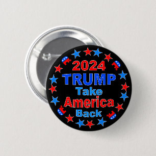 Chapa Redonda De 5 Cm TRUMP 2024 Recuperar Estados Unidos