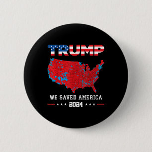 Chapa Redonda De 5 Cm Trump 2024 Salvamos las elecciones presidenciales 