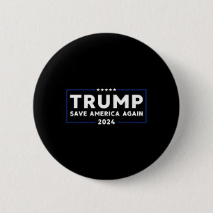 Chapa Redonda De 5 Cm Trump 2024 Salve a Estados Unidos otra vez Trump