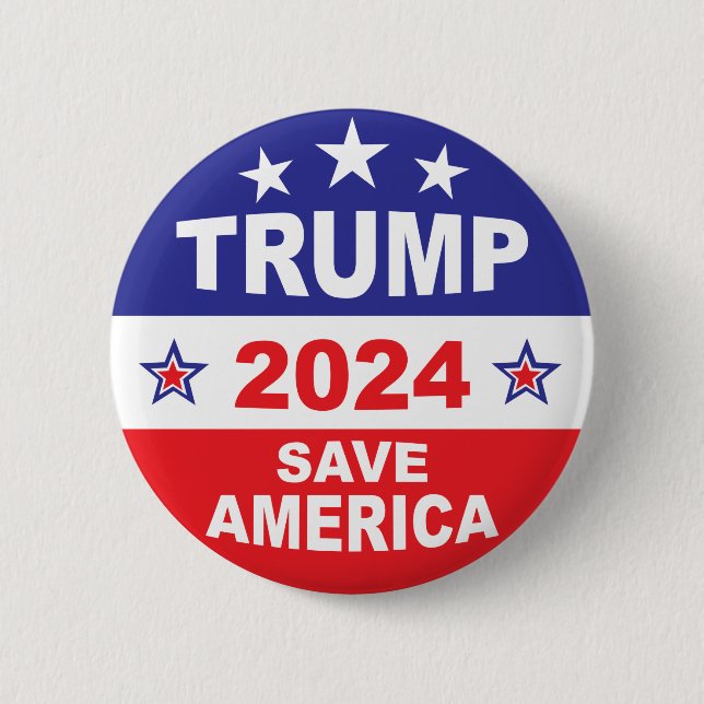 CHAPA REDONDA DE 5 CM TRUMP 2024 SAVE AMÉRICA (Anverso)
