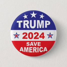 CHAPA REDONDA DE 5 CM TRUMP 2024 SAVE AMÉRICA