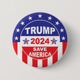 CHAPA REDONDA DE 5 CM TRUMP 2024 SAVE AMÉRICA