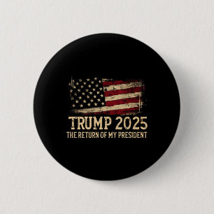 Chapa Redonda De 5 Cm Trump 2025 El regreso de mi presidente