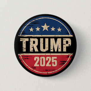 Chapa Redonda De 5 Cm Trump 2025 Recuperemos América Hombres Mujeres