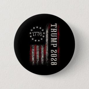 Chapa Redonda De 5 Cm Trump 2028 vota por Donald Trump Estados Unidos