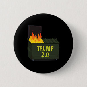 Chapa Redonda De 5 Cm Trump 2.0 Contenedor de Fuego 2025