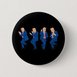 Chapa Redonda De 5 Cm Trump 45 47 Baile Divertido Bailando USA President