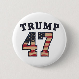 Chapa Redonda De 5 Cm Trump 47 Orgulloso Día de Inauguración de Estados 