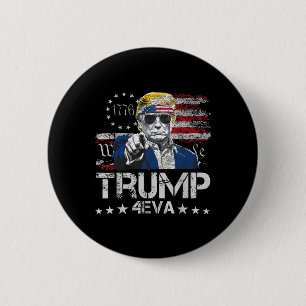 Chapa Redonda De 5 Cm Trump 4eva 4 de Julio Por Siempre Amamos President