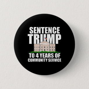 Chapa Redonda De 5 Cm Trump A 4 Años De Servicio Comunitario 2