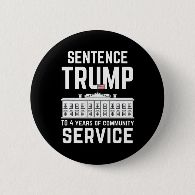 Chapa Redonda De 5 Cm Trump a 4 años de servicio comunitario 5  (Anverso)