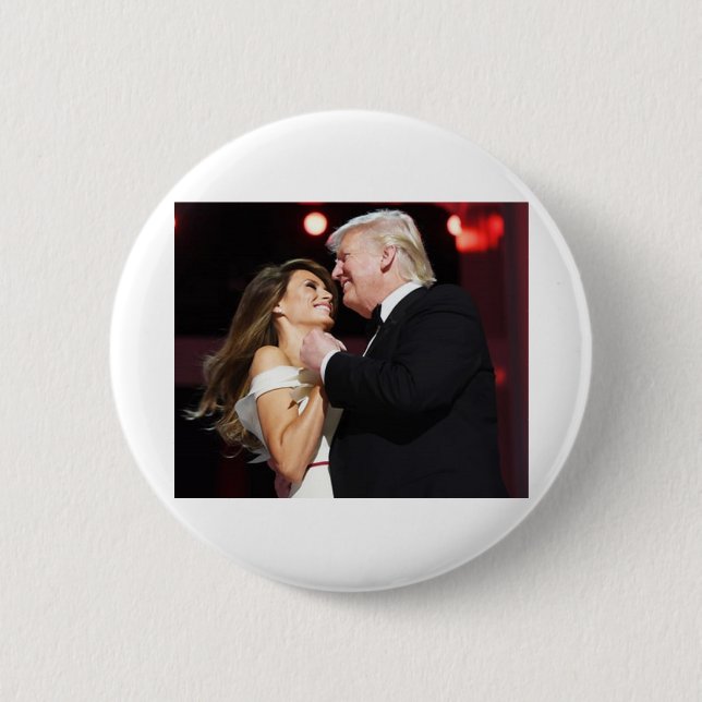 Chapa Redonda De 5 Cm Trump-and-Melania (Anverso)