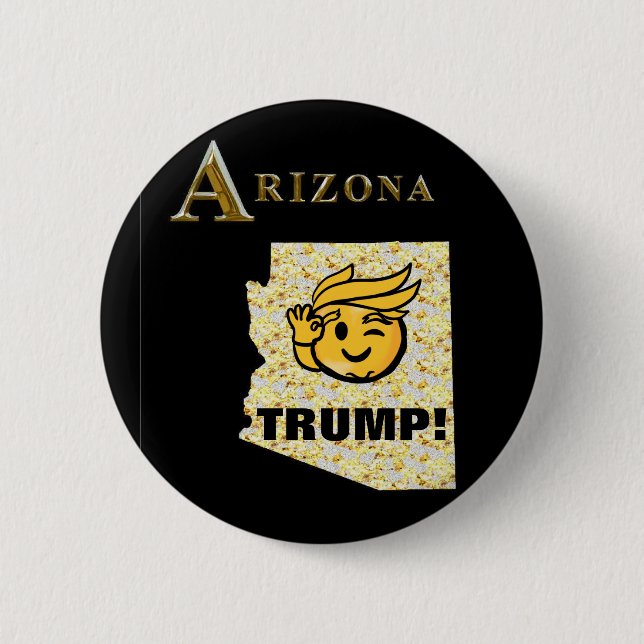 CHAPA REDONDA DE 5 CM TRUMP ARIZONA (Anverso)