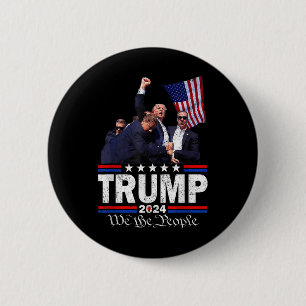 Chapa Redonda De 5 Cm Trump Asesinato Oreja Sangrante Butler Pa Trum