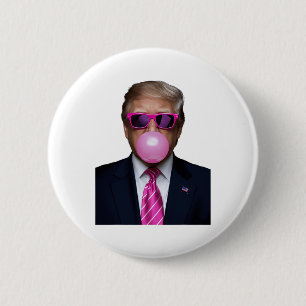 Chapa Redonda De 5 Cm Trump Bubble Gum