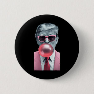 Chapa Redonda De 5 Cm Trump Bubble Gum 1