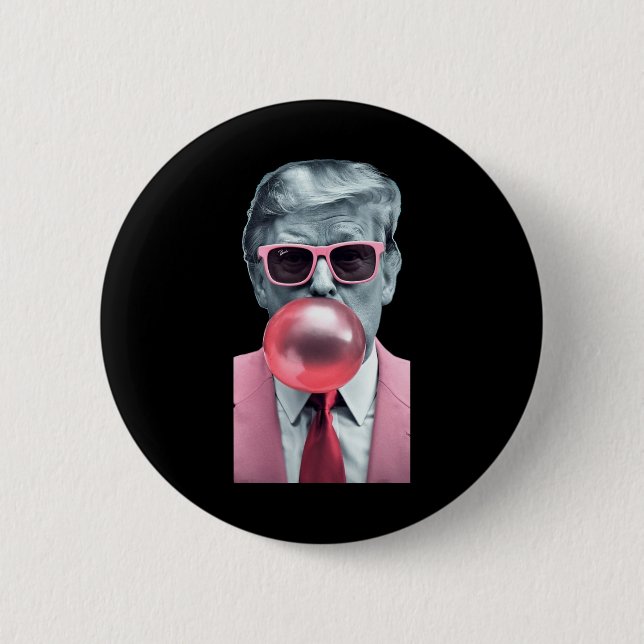 Chapa Redonda De 5 Cm Trump Bubble Gum 1 (Anverso)