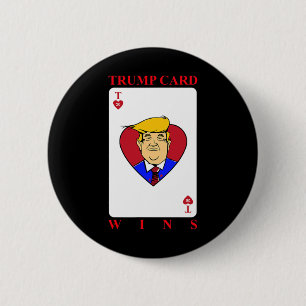 Chapa Redonda De 5 Cm Trump Card Gana Elección Presidencial
