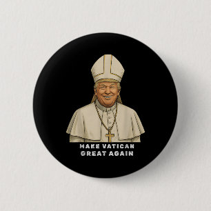Chapa Redonda De 5 Cm Trump como Iglesia del Vaticano