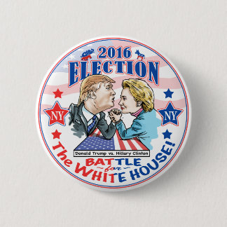 Chapa Redonda De 5 Cm Trump contra Hillary 2016