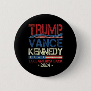 Chapa Redonda De 5 Cm Trump contra Kennedy recuperan las elecciones de 2