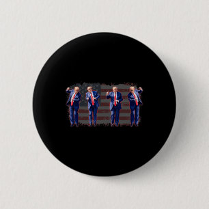 Chapa Redonda De 5 Cm Trump Dance Pro Trump 2024 Trump Presidente 45 47