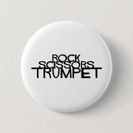 Chapa Redonda De 5 Cm Trump de tijera de rock