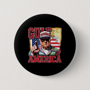 Chapa Redonda De 5 Cm Trump, Del Golfo De Ee.Uu., Saludo Desde El Patrio