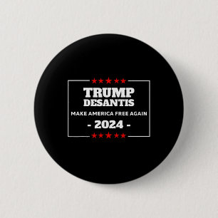 Chapa Redonda De 5 Cm Trump Desantis Hacer América Elección Florida 24 