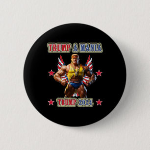 Chapa Redonda De 5 Cm Trump divertido lucha libre Trumpamania Convención