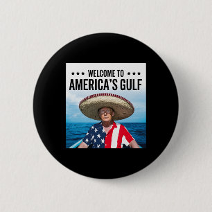 Chapa Redonda De 5 Cm Trump, el presidente de Estados Unidos en el Golfo