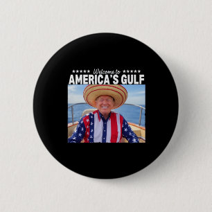 Chapa Redonda De 5 Cm Trump, el presidente de Estados Unidos en el Golfo