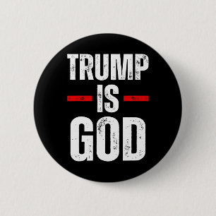 Chapa Redonda De 5 Cm Trump es Dios gracioso que Trump sea Dios