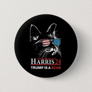 Chapa Redonda De 5 Cm Trump Es Un Gato De Vote Harris Vheimer 1