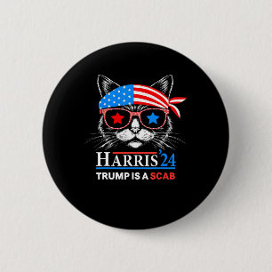 Chapa Redonda De 5 Cm Trump Es Una Mujer Gato De Vote Harris Vheimer
