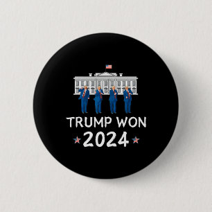 Chapa Redonda De 5 Cm Trump Ganó 2025 Trump Baila En La Celebración De L