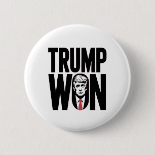 Chapa Redonda De 5 Cm Trump ganó el discurso de Trump sobre la elección 