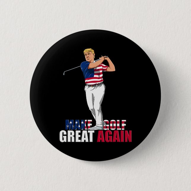 Chapa Redonda De 5 Cm Trump - Gracioso regalo de golf (Anverso)