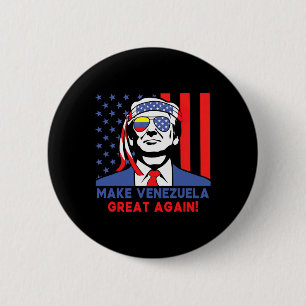Chapa Redonda De 5 Cm Trump Haga Venezuela Grande de Nuevo _5