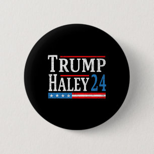 Chapa Redonda De 5 Cm Trump Haley 2024 Presidente Elección Republicano B