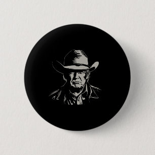 Chapa Redonda De 5 Cm Trump Head Cowboy Ee.Uu. 2024 Vota Elección Maga 1