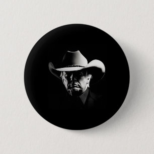 Chapa Redonda De 5 Cm Trump Head Cowboy Ee.Uu. 2024 Vota Por Elección En