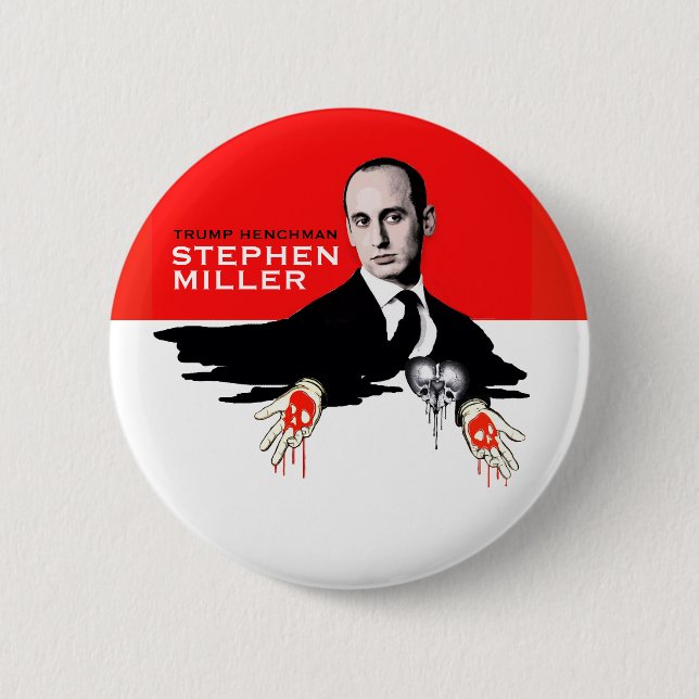Chapa Redonda De 5 Cm Trump Henchman Stephen Miller (Anverso)